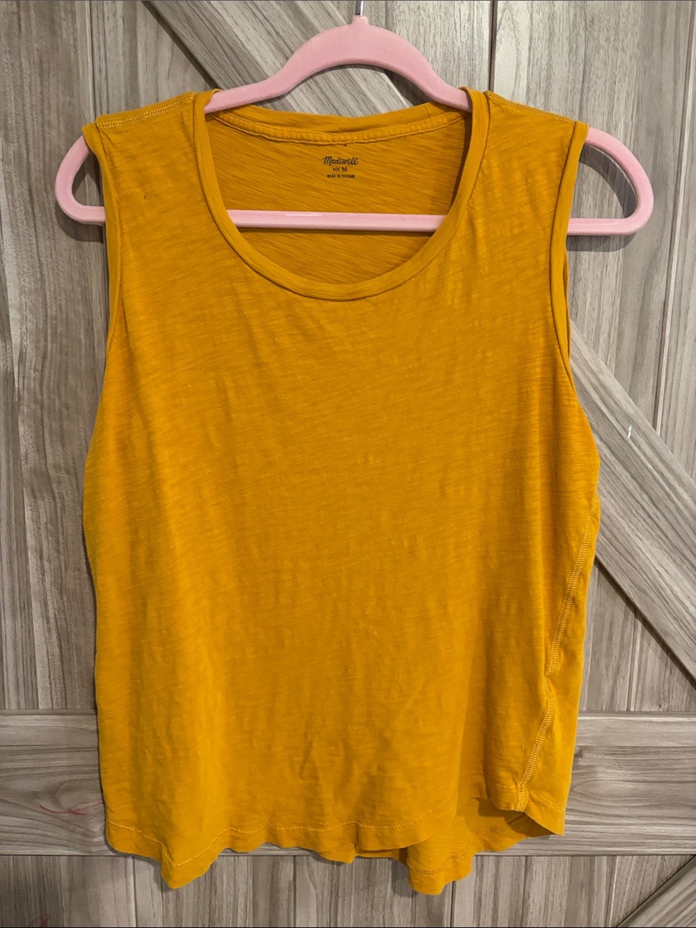 Madewell Mustard Yellow Sleeveless Tank